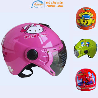Mũ bảo hiểm trẻ em Kitty - Công chúa - labubu - kolomi - Dành cho bé từ 5 đến 10 tuổi - BKtec - Bk14 - Vòng đầu 52-54cm
