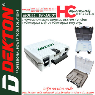 Thùng nhựa đựng dụng cụ or phụ kiện dekton / dk-ijc01 / 2 tầng hộp