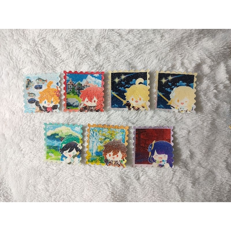 Set Sticker Genshin Zhongli Venti Ei Diluc Childe Lumine Aether