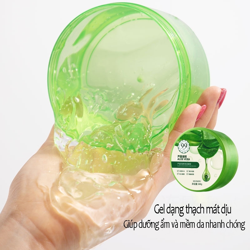 Mặt nạ nha đam dưỡng da Gel lô hội cấp ẩm SEOMOU nuôi dưỡng sâu và phục hồi hư tổn mặt nạ cấp ẩm chống khô da M29