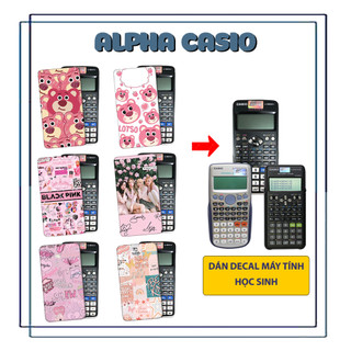 Miếng Skin dán decal Anime hoạt hình cho máy casio 580vnx casio 570vnplus casio 570esplus Vinacal esplus chống trầy xước