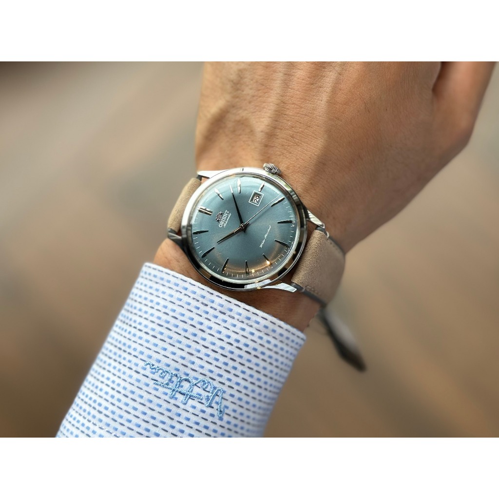 Đồng hồ nam dây da Orient Automatic Bambino RA AC0P03L10B