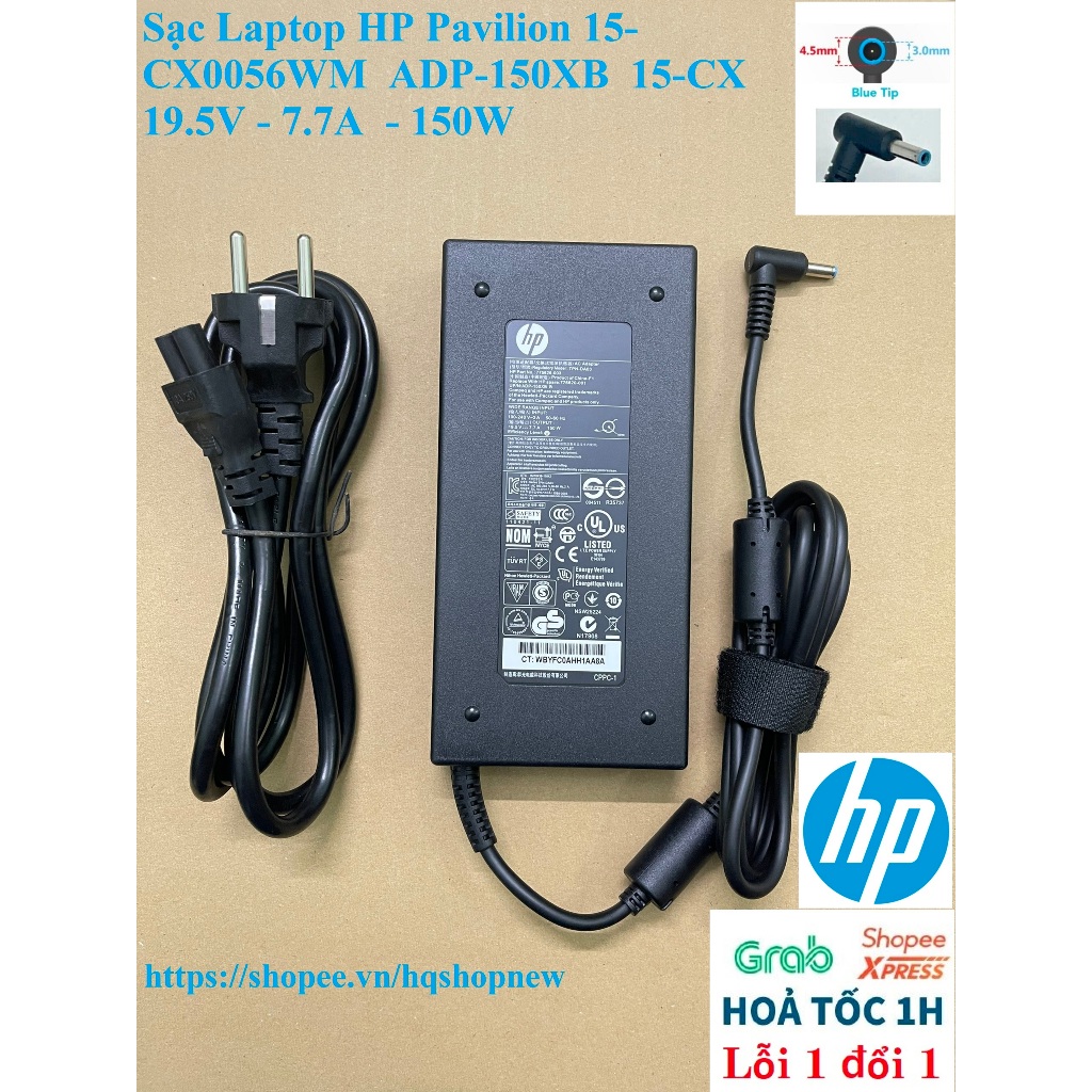 ⚡️ Sạc Laptop HP Pavilion 15-CX0056WM  ADP-150XB  15-CX 19.5V - 7.7A  - 150W