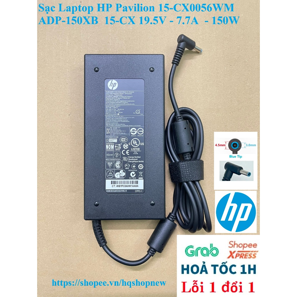 ⚡️ Sạc Laptop HP Pavilion 15-CX0056WM  ADP-150XB  15-CX 19.5V - 7.7A  - 150W