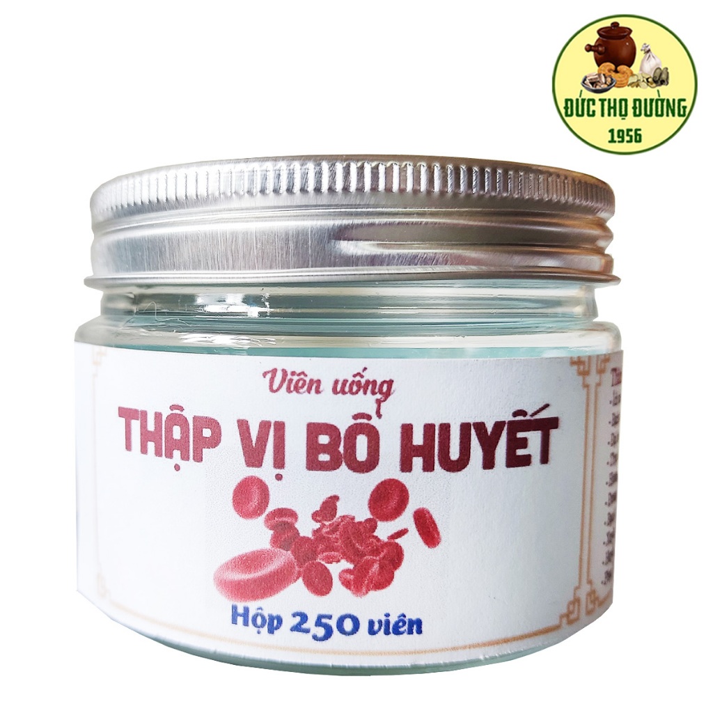 Thập Vị Bổ Huyết - Hộp 500 viên hoàn - Thiếu máu, máu lưu thông kém, máu xấu, chóng mặt, nám da, kinh nguyệt không đều