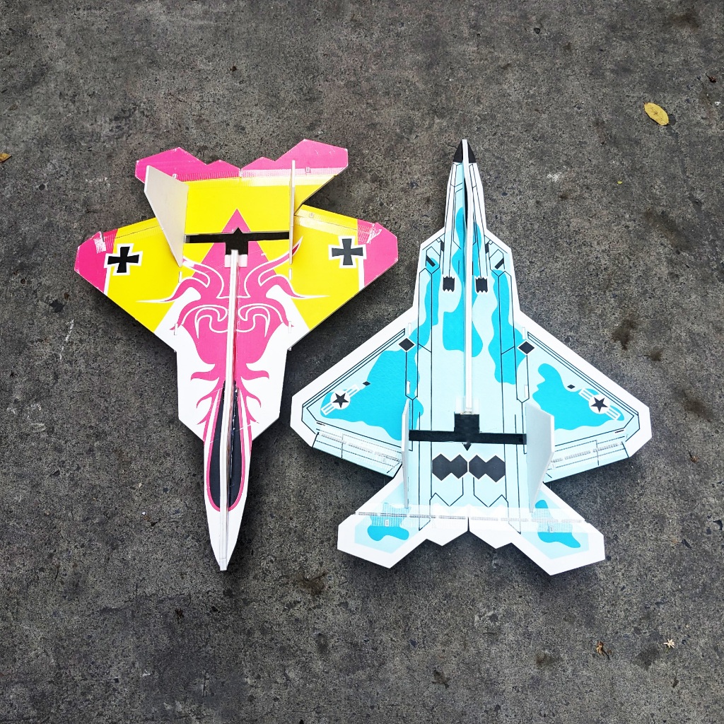 KIT F22 Flat xốp dẻo Mpp bao đập. Dài 90cm sải 73cm. Có video hướng dẫn ráp chi tiết