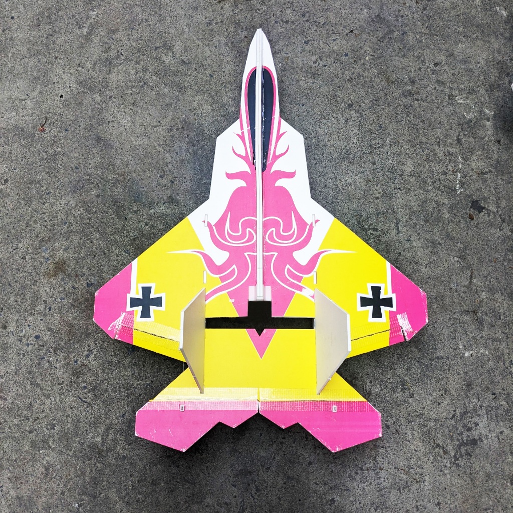 KIT F22 Flat xốp dẻo Mpp bao đập. Dài 90cm sải 73cm. Có video hướng dẫn ráp chi tiết