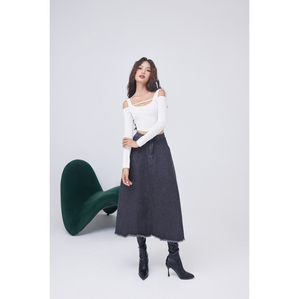 Chân Váy Denim Basic Form A   - LAIMER SKIRT - GOÛT DE JUN