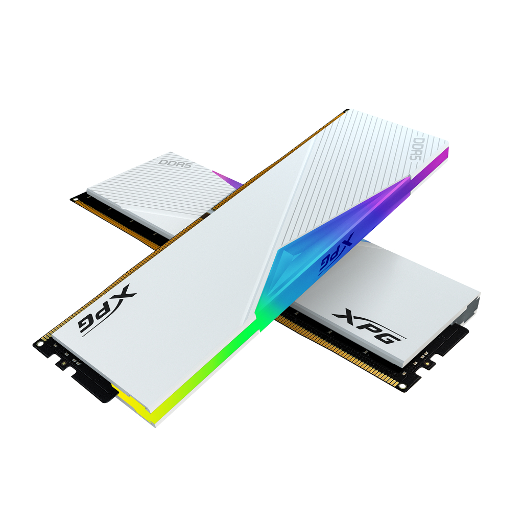 Bộ Nhớ Trong Máy Tính - RAM ADATA LANCER DDR5 16GB (16x1) Bus 6000Mhz Black/White LED RGB