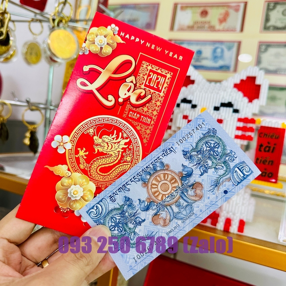 ⭐Siêu HÓT⭐ Tiền Con Rồng Thìn Bhutan Kỷ Niệm Lì Xì Tết Giáp Thìn 2024