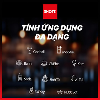 Syrup SHOTT Vị Đào (Triple Peach) Chai 1 Lít