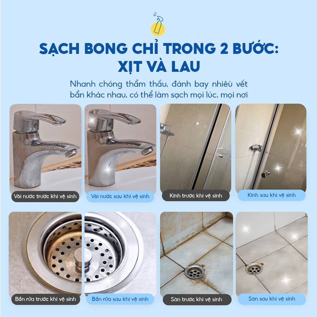 COMBO 3 Chai Vệ Sinh Nhà Cửa, Tẩy Dầu Mỡ, Cặn Canxi, vệ sinh tủ lạnh, nội thất ô tô, nền nhà, ghế sofa Seaway NTT2