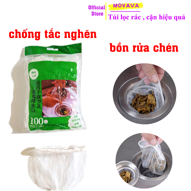 Túi lọc rác bồn rửa bát, rửa chén chống tắc nghẽn bồn rửa hiệu quả - Movava
