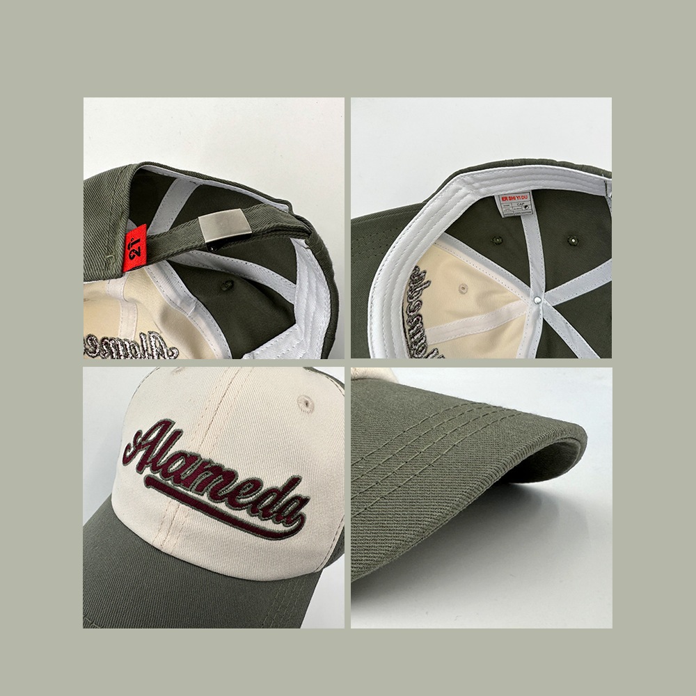 Mũ lưỡi trai thêu chữ Alameda nam nữ thời trang unisex đi học đi du lich form mềm thời trang