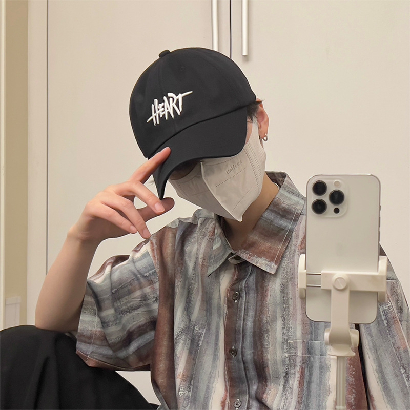 Mũ lưỡi trai nam nữ thời trang unisex đi học đi chơi thêu chữ HEART form mềm thời trang SOLILA STORE