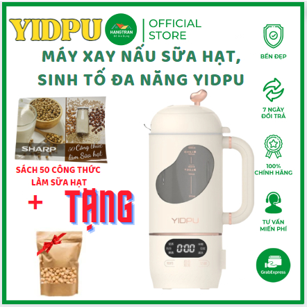 Máy Xay Nấu Làm Sữa Hạt Sinh Tố MiNi Cầm Tay YIDPU Màu Trắng Dung Tích 1L Bảo Hành 6 Tháng