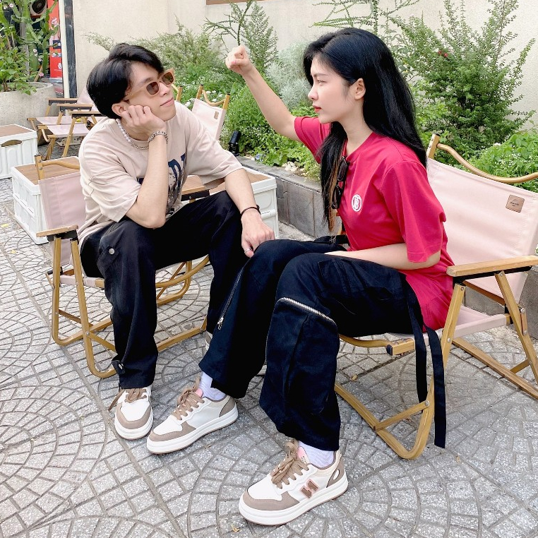 Giày thể thao nam nữ Lxeaum đế độn 3 phân, Sneakers nam nữ phong cách basic, đế cao su mềm