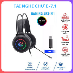 Tai nghe Gaming chữ e- M1 , tai nghe chụp tai có mic Jack Cắm USB âm thanh 7.1 - bass cực hay