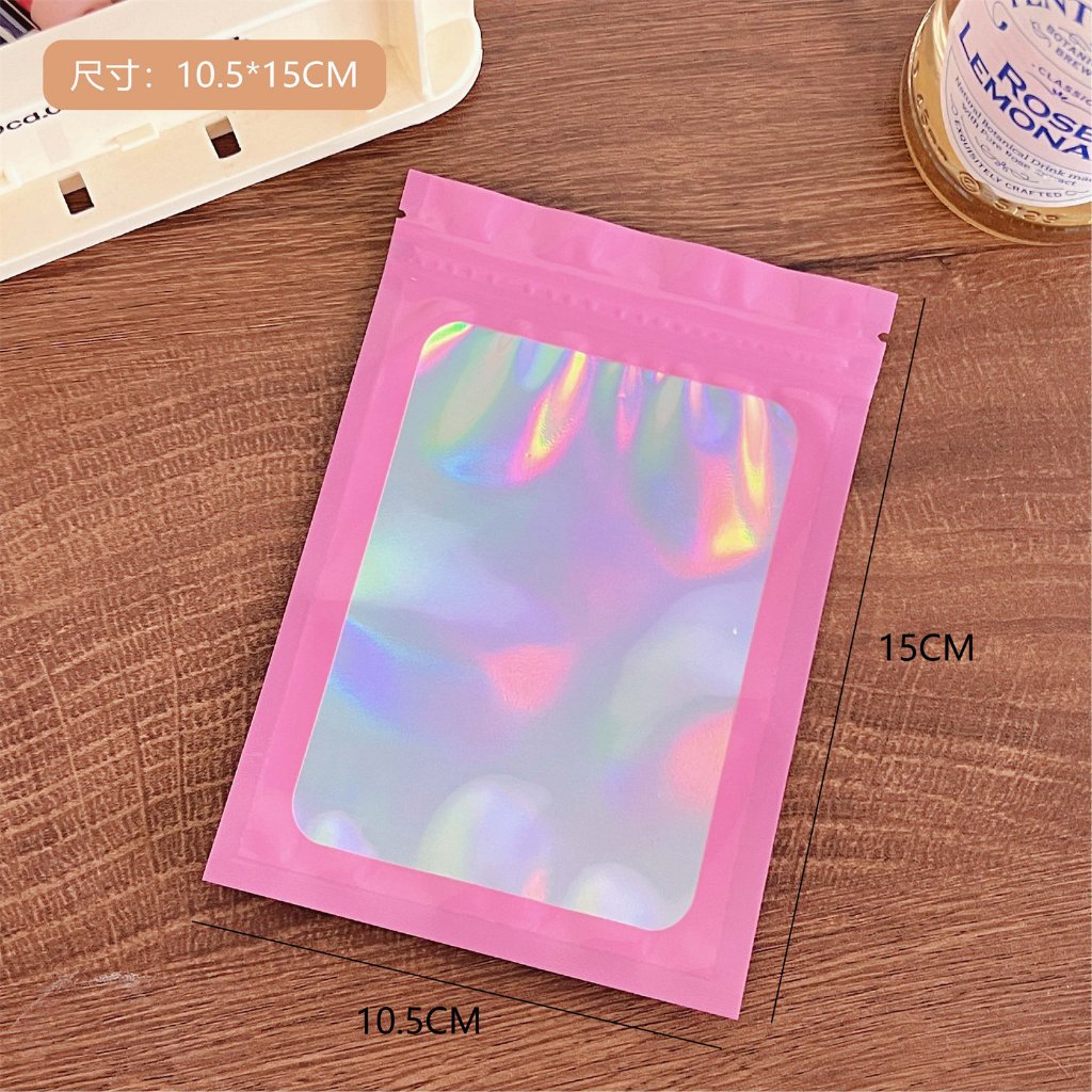 Set các loại túi đóng gói zip hologram màu sắc gói bo góc đựng goods kpop, mỹ phẩm, quà