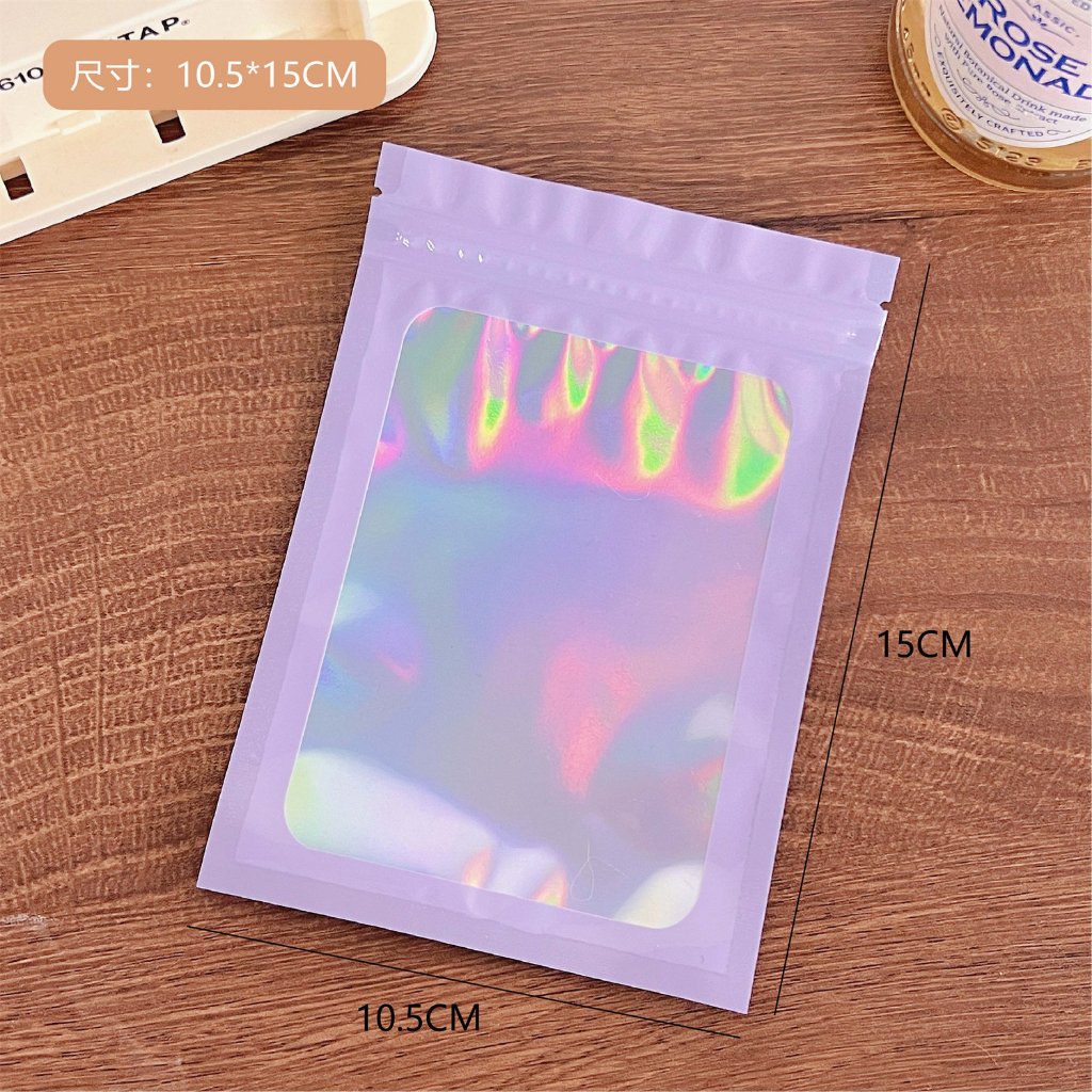 Set các loại túi đóng gói zip hologram màu sắc gói bo góc đựng goods kpop, mỹ phẩm, quà