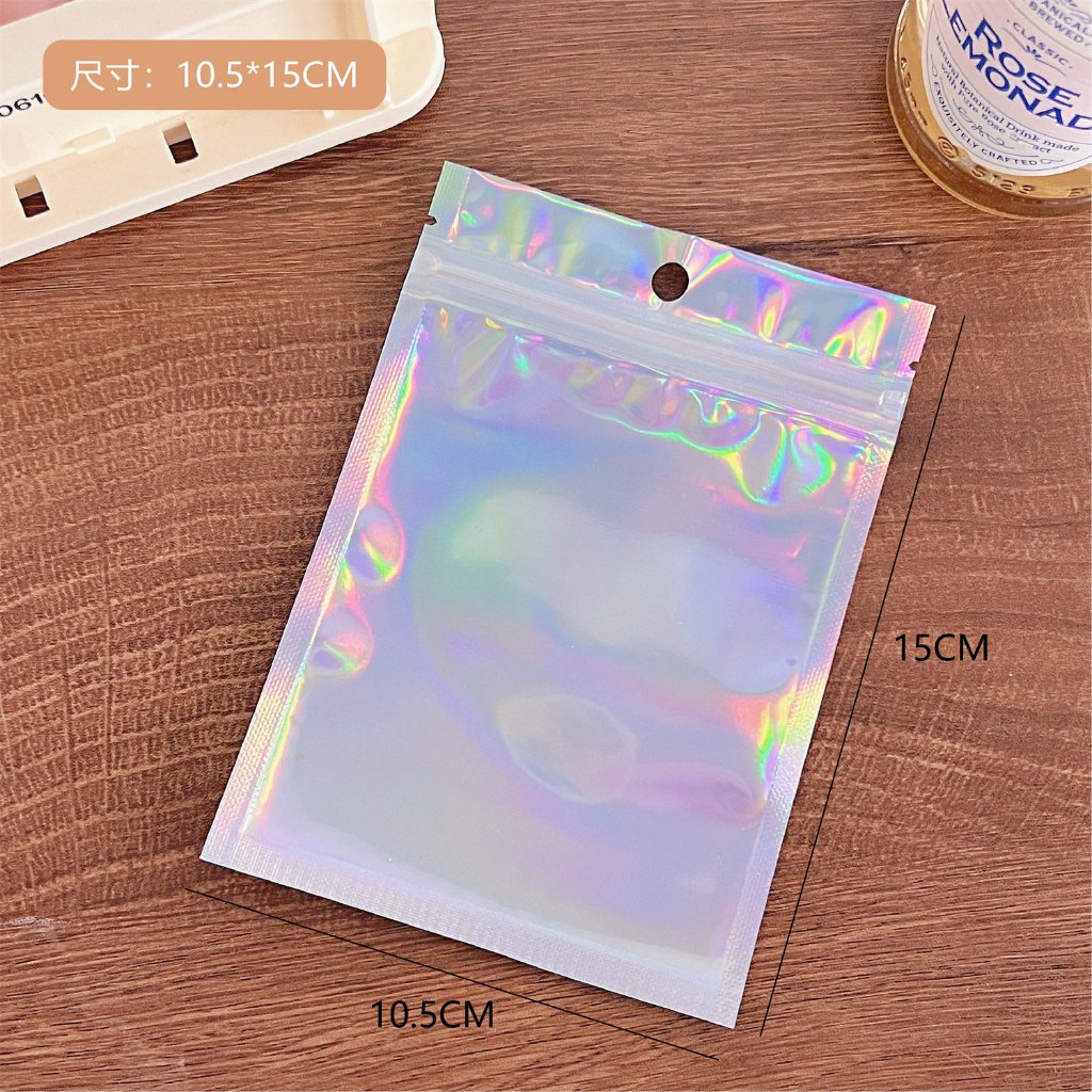 Set các loại túi đóng gói zip hologram màu sắc gói bo góc đựng goods kpop, mỹ phẩm, quà