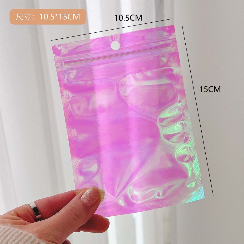 Set các loại túi đóng gói zip hologram màu sắc gói bo góc đựng goods kpop, mỹ phẩm, quà