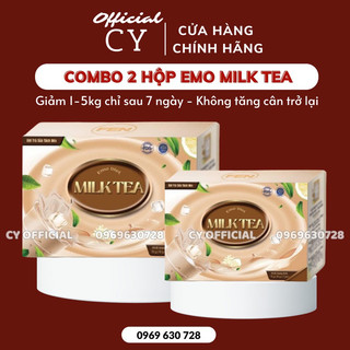 Combo 2 hộp detox emoslim giảm cân hương trà sữa emo milktea mới ra mắt/ kèm quà tặng/ giam can hieu qua