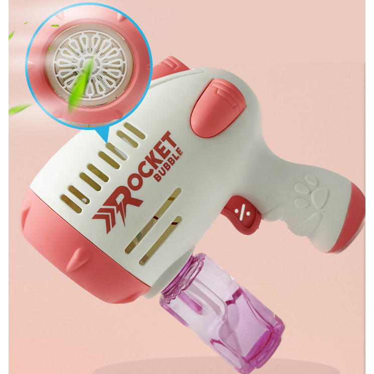Súng bắn bong bóng xà phòng rocket bubble | đồ chơi ngoài trời cao cấp an toàn cho bé khi sử dụng