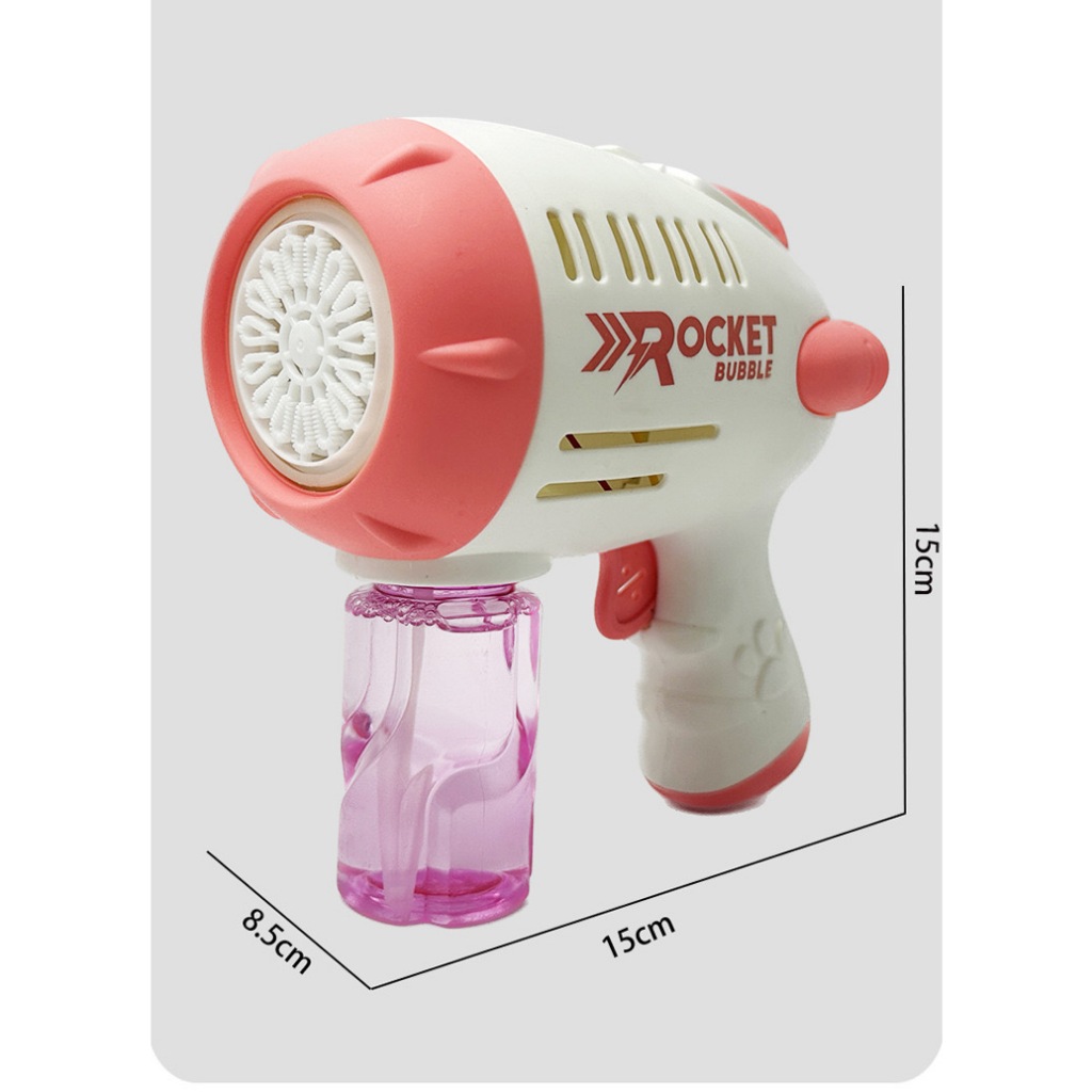Súng bắn bong bóng xà phòng rocket bubble | đồ chơi ngoài trời cao cấp an toàn cho bé khi sử dụng