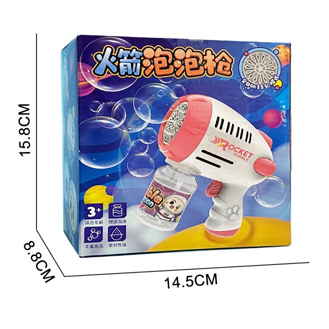 Súng bắn bong bóng xà phòng rocket bubble | đồ chơi ngoài trời cao cấp an toàn cho bé khi sử dụng