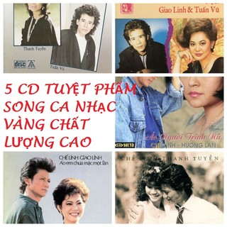 Bộ 5 Đĩa CD Song Ca Nhạc Vàng Huyền Thoại Chất Lượng Cao - Phôi Phono Verbatim bìa màu