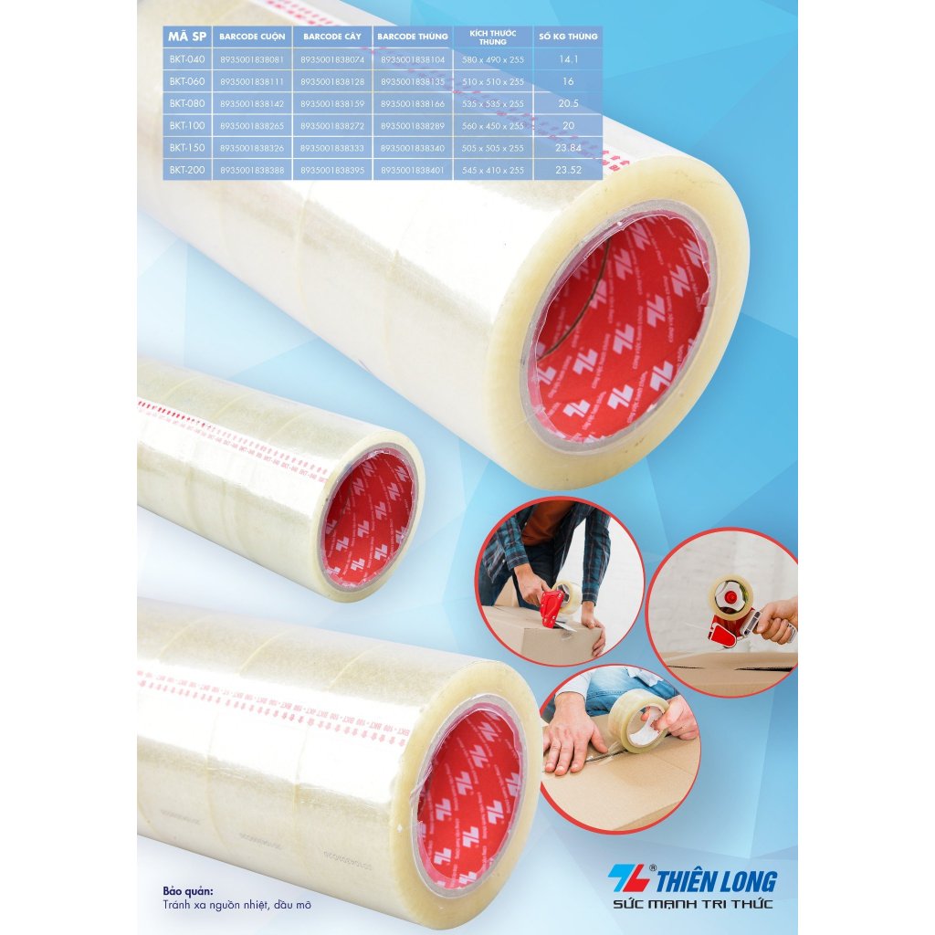 Băng keo trong Thiên Long BKT