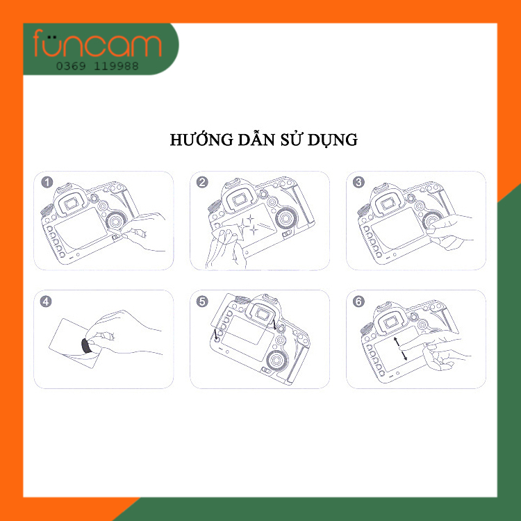 Miếng Dán Cường Lực Màn Hình Máy Ảnh Canon