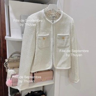 Áo khoác dạ Tweed nữ len thừng Hai Lớp Cao Cấp quảng châu sang chảnh mùa đông AK16 L66