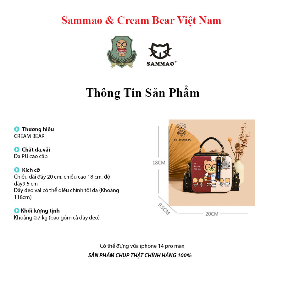 Túi Xách Nữ Đeo Chéo, Túi Xách Thời Trang Piton Bear S6995