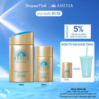 Bộ đôi chống nắng bảo vệ hoàn hảo Anessa Perfect UV Sunscreen Skincare Milk