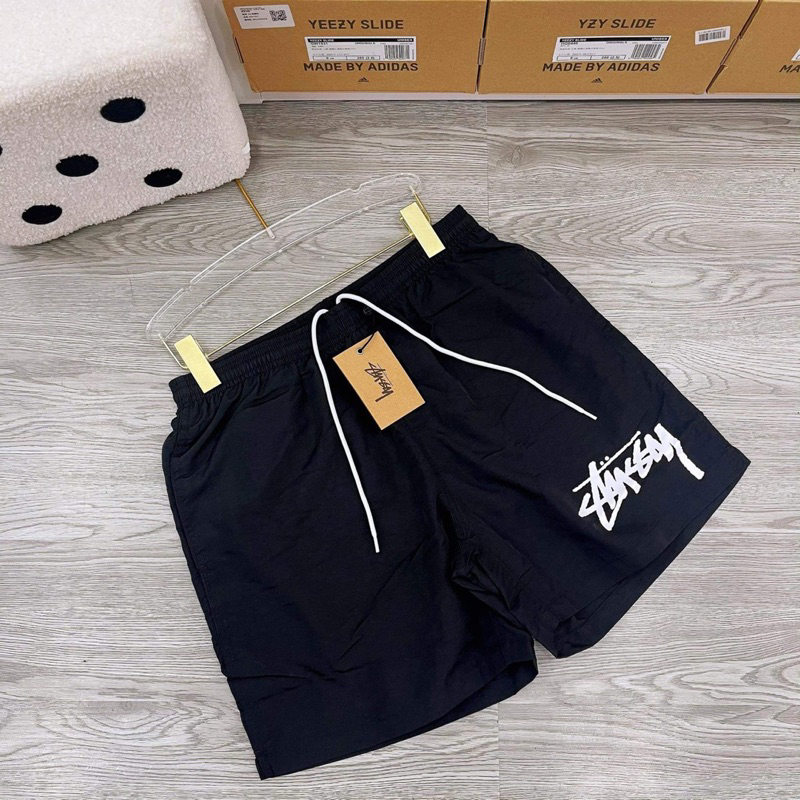 QUẦN SHORT STUSSY WATER MÀU ĐEN TRẺ TRUNG,DỄ PHỐI ĐỒ-CHÍNH HÃNG FULL BỌC TAG