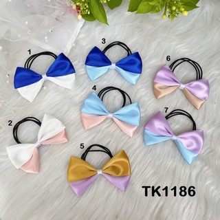 [TK1185 - TK1188] - (Set 2 cột - chọn màu ghi chú) Cột tóc nơ lụa cao cấp phối màu - Hàng thiết kế của Tũn
