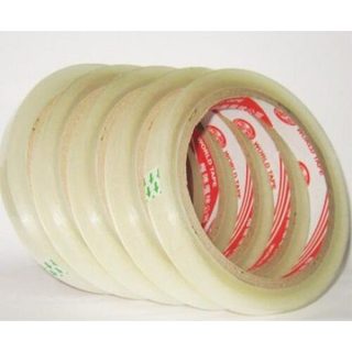 Băng keo trong vòng lớn văn phòng 1.2cm 2.4cm 100 yard bang keo trong
