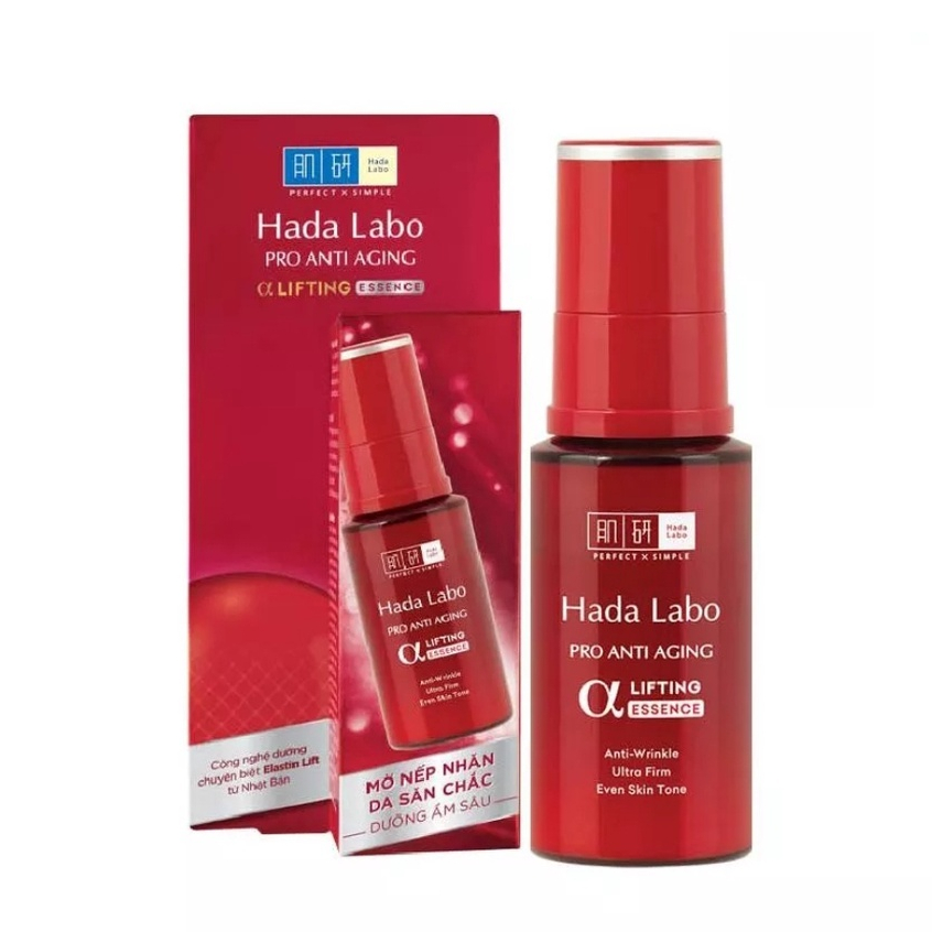 Tinh Chất Dưỡng Hada Labo Chống Lão Hóa Pro Anti Aging Essence và Dưỡng Trắng Da Perfect White Tranexamic