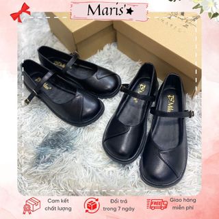 Giày búp bê nữ Doll mũi đan xéo ⚡ GIÁ SALE ⚡Giày bệt nữ đế bằng dây cài phong cách Ulzzang Hàn Quốc