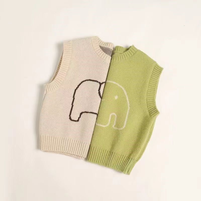 Aó gile len hình chú voi dáng yêu cho bé trai bé gái thu đông U10