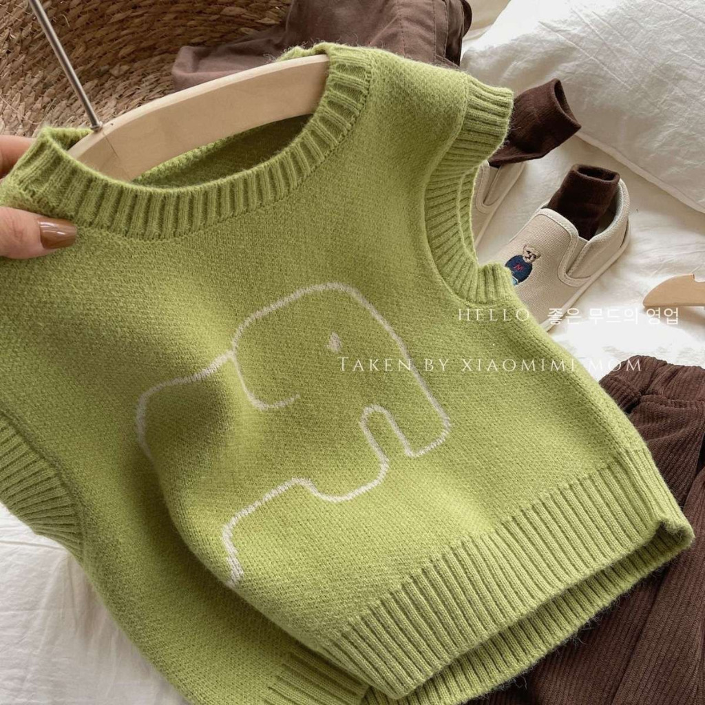 Aó gile len hình chú voi dáng yêu cho bé trai bé gái thu đông U10