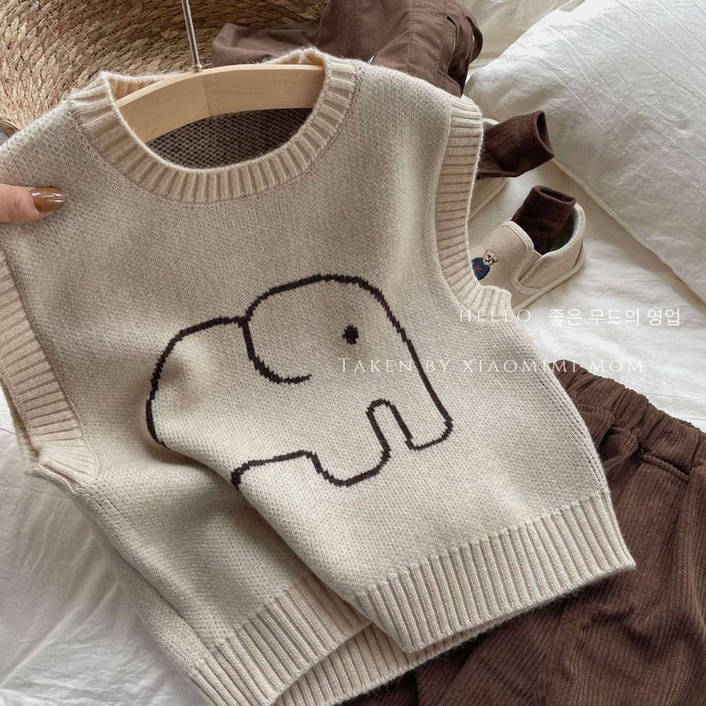 Aó gile len hình chú voi dáng yêu cho bé trai bé gái thu đông U10