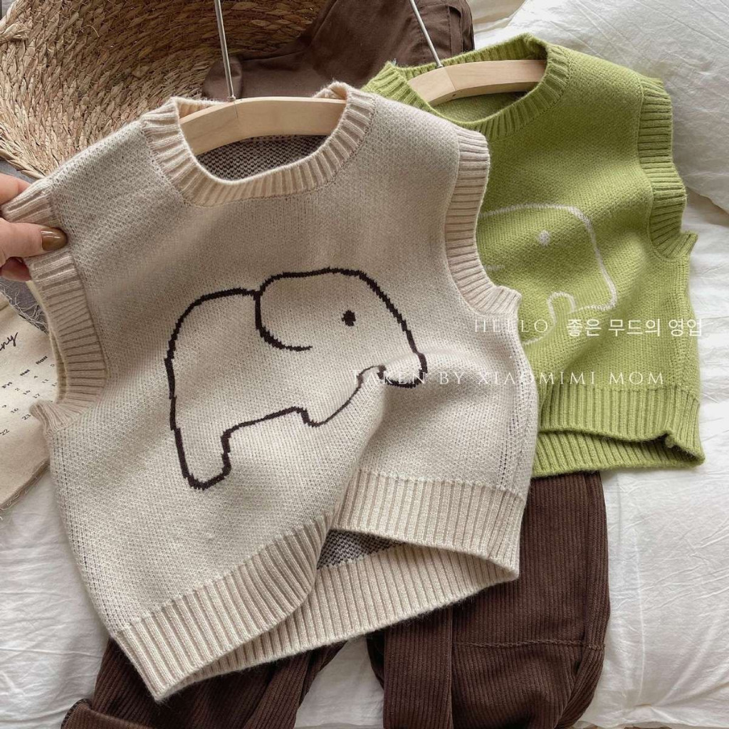 Aó gile len hình chú voi dáng yêu cho bé trai bé gái thu đông U10