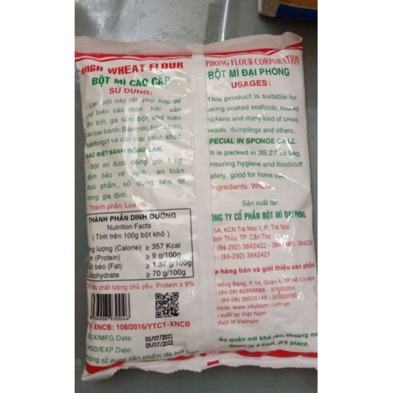 Bột mì táo đỏ 1 kg