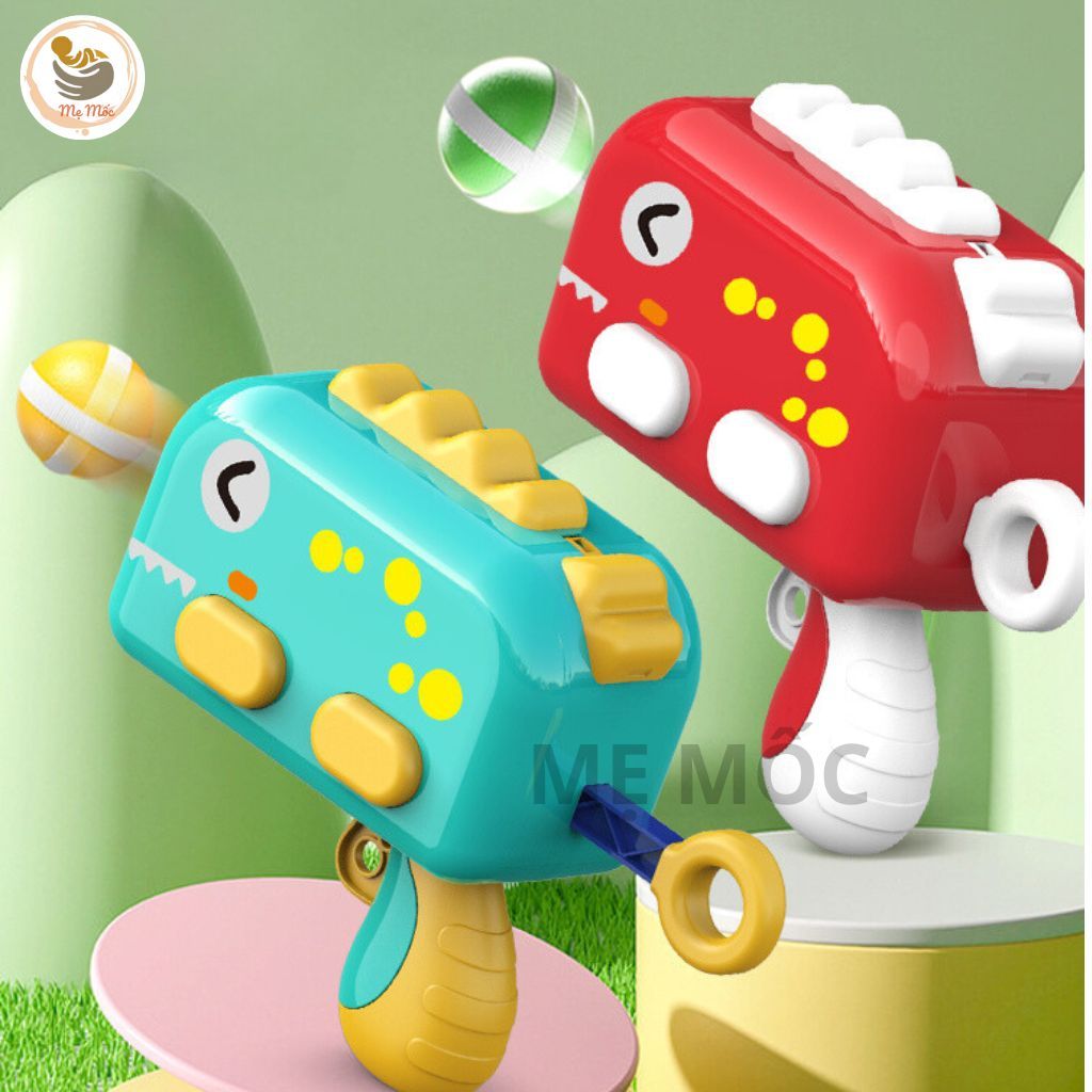 Combo Bắn Bóng Dính Kèm Súng Khung Long Memocshop Tặng Kèm 6 Bóng Ném Dính, Đồ Chơi Vận Động Thể Thao Cho Bé Qc