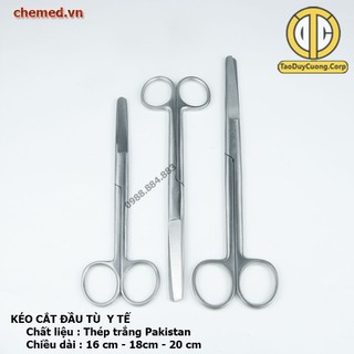 Kéo đầu tù cong và thẳng thép trắng pakistan dùng trong y tế các size