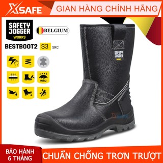 Ủng bảo hộ Safety Jogger Bestboot da thật phủ PU chống thấm nước, chống trơn trượt chuẩn S3/SRC - chính hãng