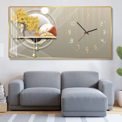 Đồng hồ tráng gương decor phòng khách phòng ngủ hiện đại